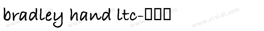 bradley hand ltc字体转换